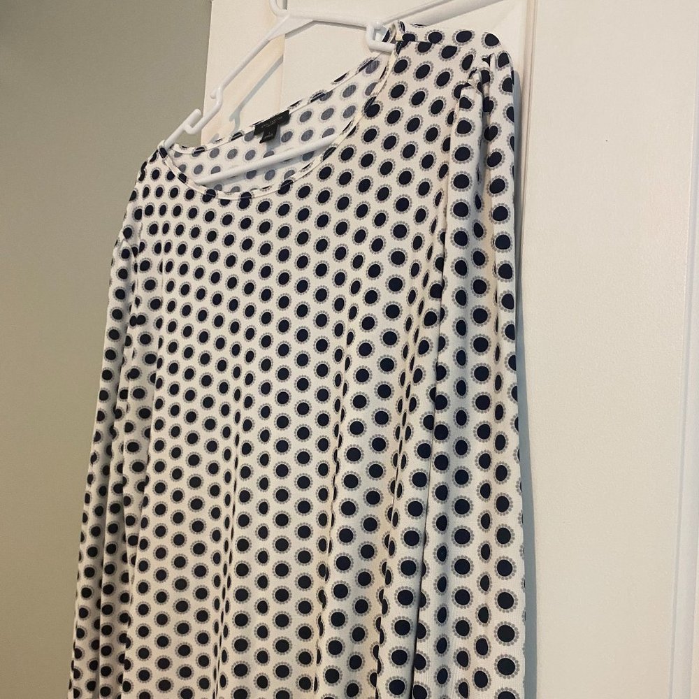 Ivory/Blue Blouse